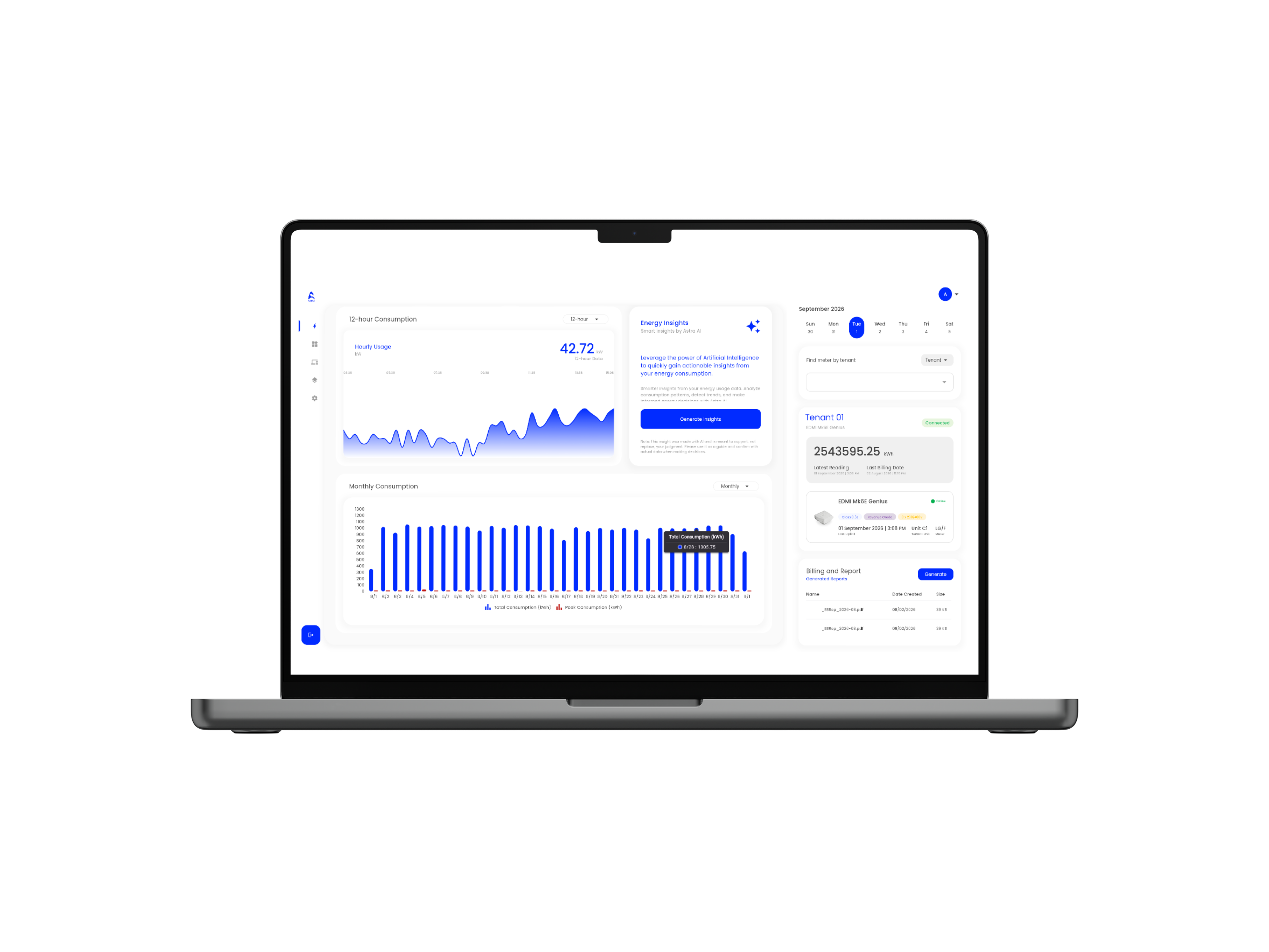 ASTRA AI dashboard